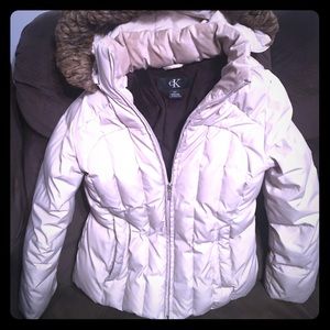 Calvin Klein CK Puffer Jacket Removable Fur Hood